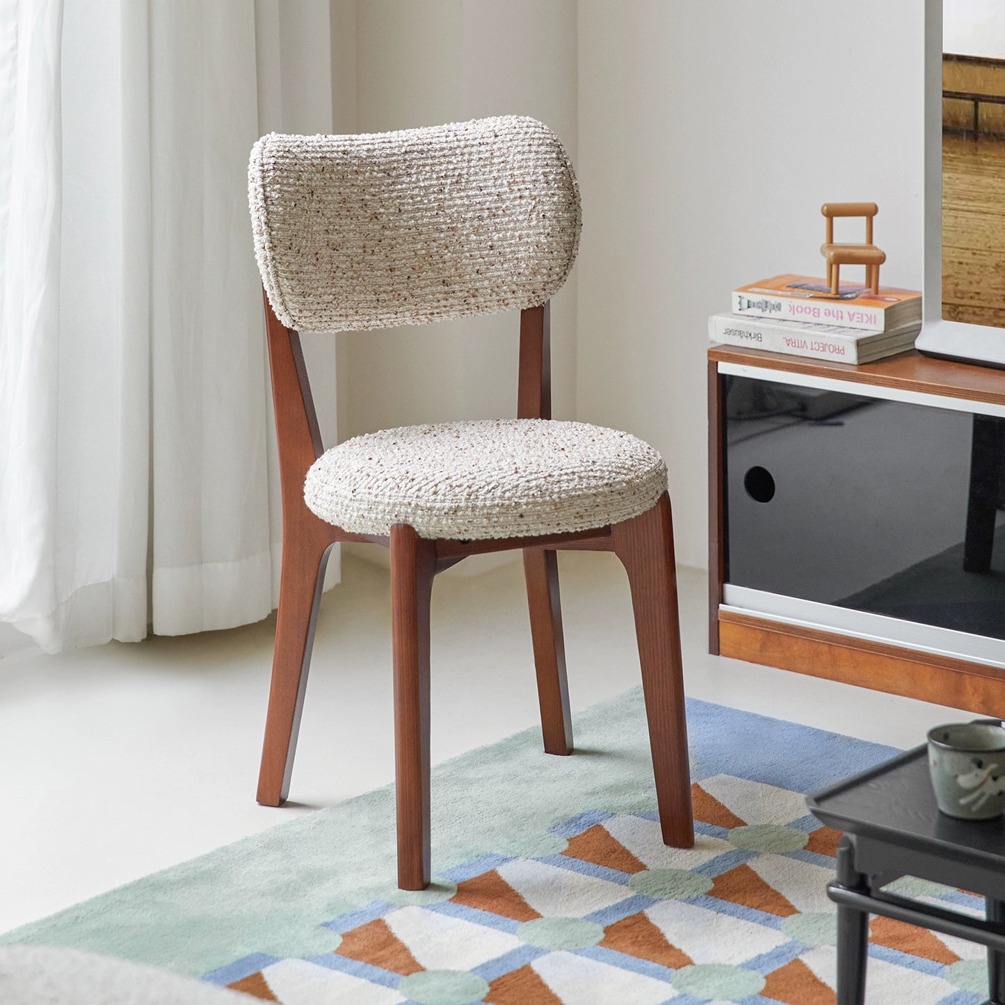 Creme wind stuhl haushalt massivholz retro esszimmer stuhl weiche tasche Ins Popularleisure rückenlehne dressing stuhl kreative 