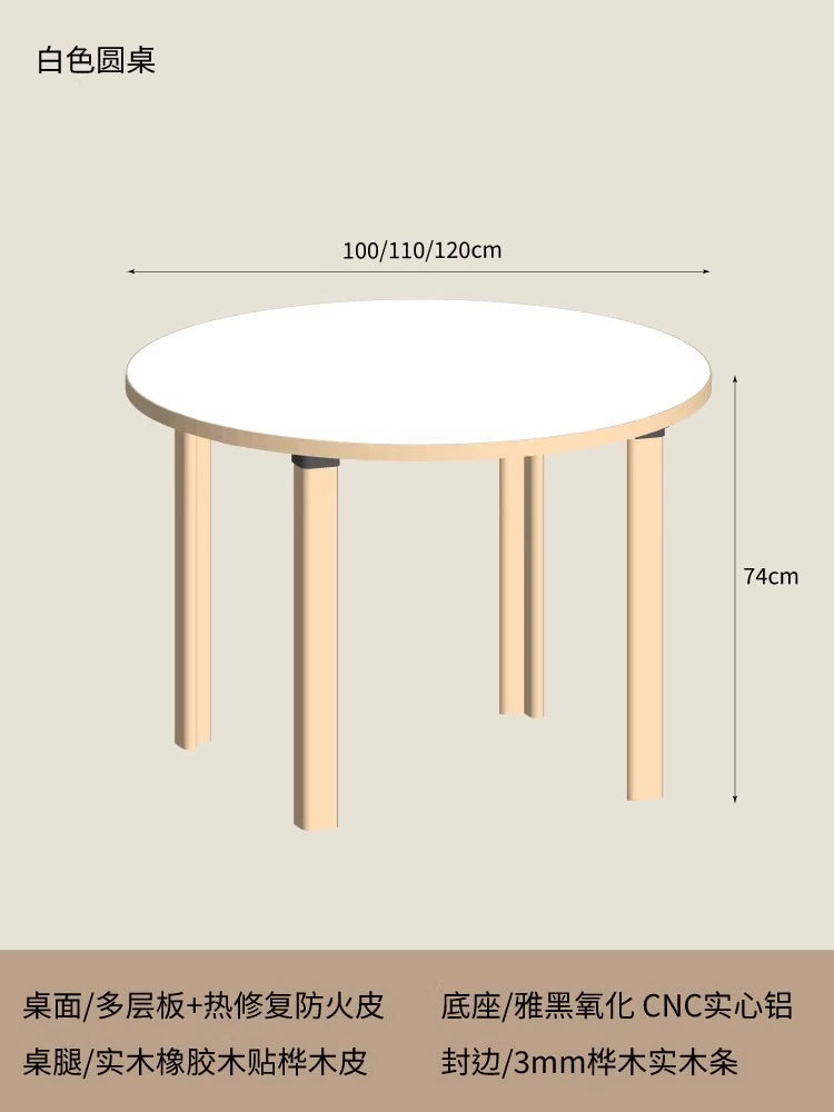 Massivholz Esstisch Haushalt mittelalterlichen einfachen Ins Schreibtisch Nordic Verhandlung kleine Wohnung runden Tisch Ideen 