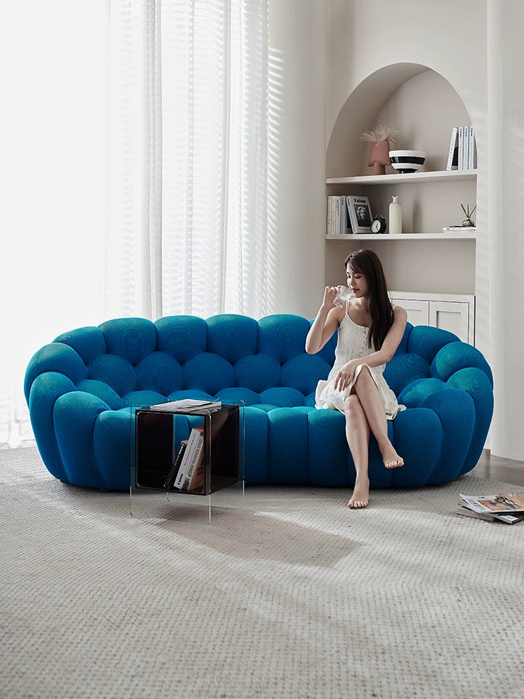 French Rochburg Pumpkin Sofa Modern Minimalist Designer Special-shaped Creative Ins Popular Fabric Bubble Single Sofa