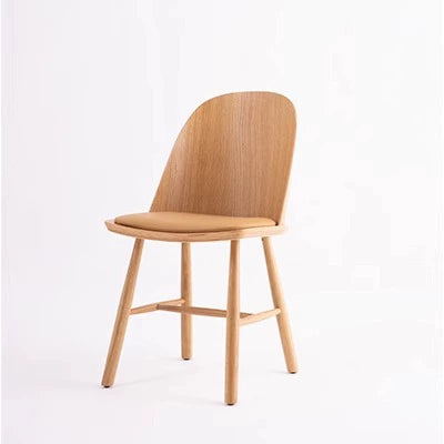 Esszimmerstuhl aus massivem Holz mit Rückenlehne, einfacher Haushaltsstuhl, leichter Luxus, High-End, mittelalterlicher Wabi-Sabi-Wind, Buch-Schreibtischstuhl, Kreativität 