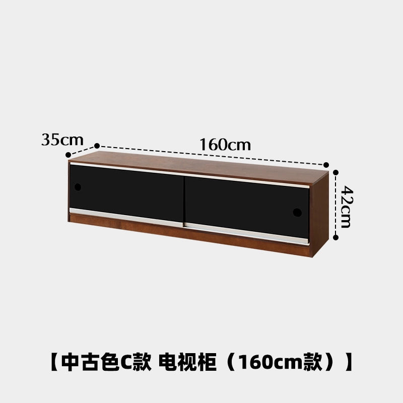 Mittelalterlicher Massivholz-Lagerschrank, Designer, kreativer Sofa-Seitenschrank, Marine-Board, leichter Luxus-Nachttisch 