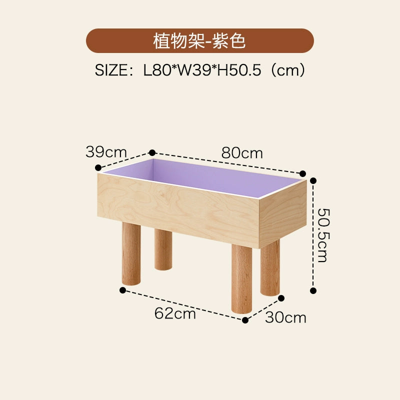 Bodenhohe Blumenständer Nische High-End-Lagerregal Massivholz Ozeanbrett Balkon Grünpflanzen Dekoregal 