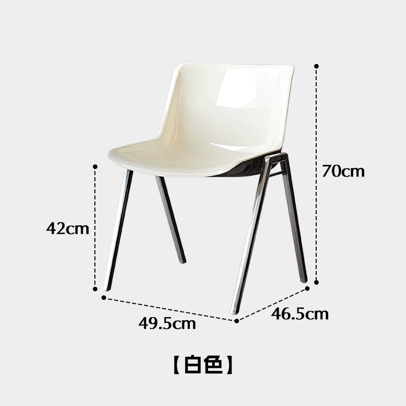 Mittelalterlicher Esszimmerstuhl aus Kunststoff, nordischer moderner, einfacher Schreibtischstuhl, Hocker mit Rückenlehne im Home-Ins-Design 