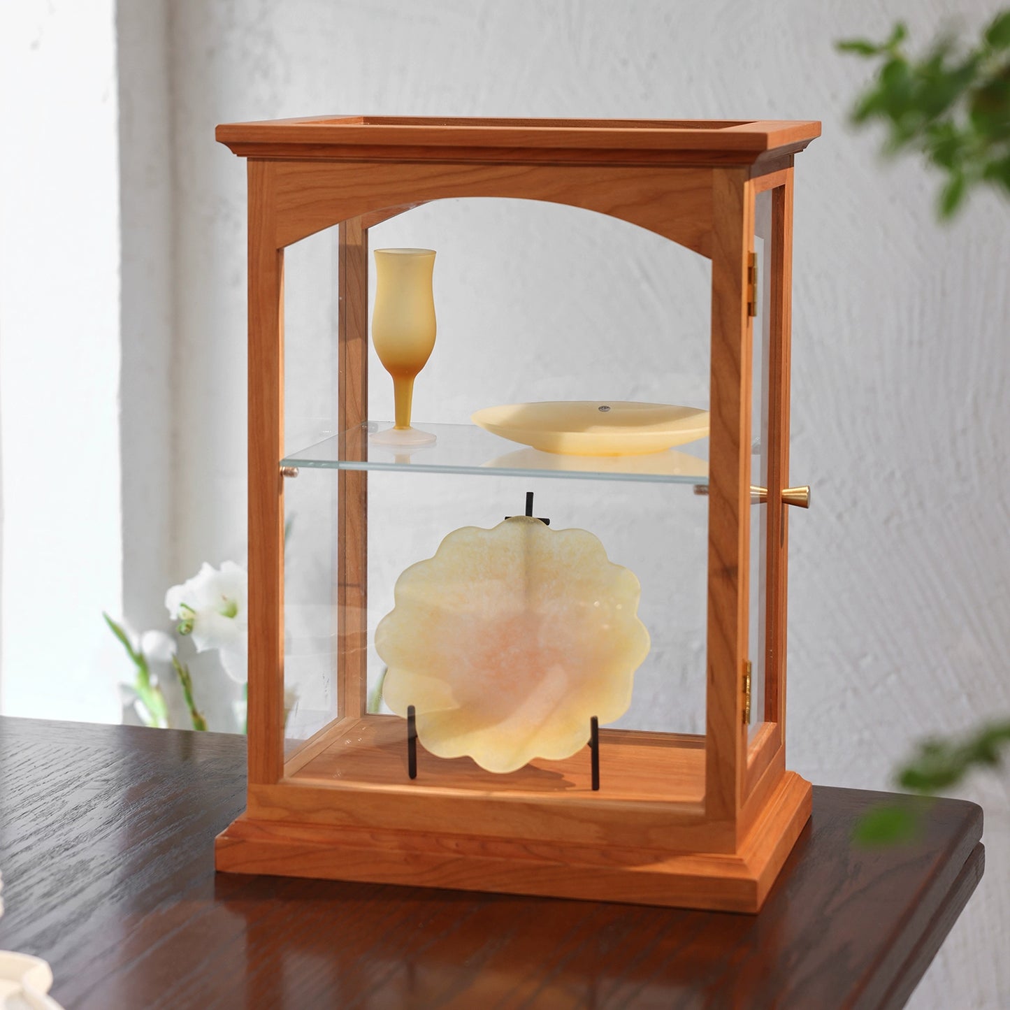 Retro Französisch Lagerschrank Home Desktop Regal Kreative Kosmetik Lagerung Transparent Schrank 