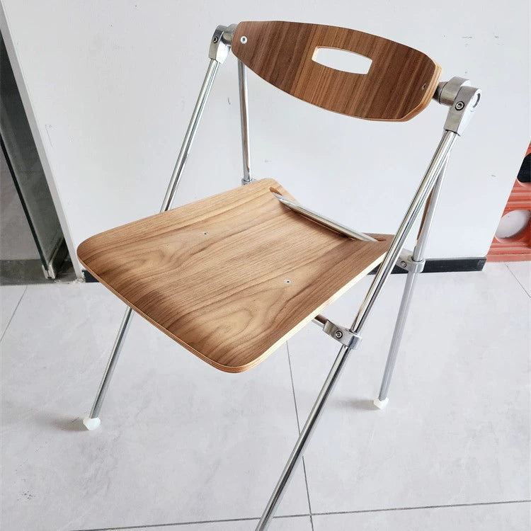 Klappbarer Esszimmerstuhl, mittelalterlicher, einfacher Stuhl aus Massivholz, leichter, luxuriöser High-End-Café-Freizeitstuhl, Kreativität 