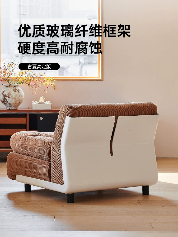 Medieval Amanta Creative Module Combination Designer Tiramisu Fabric Sofa Living Room Single Sofa
