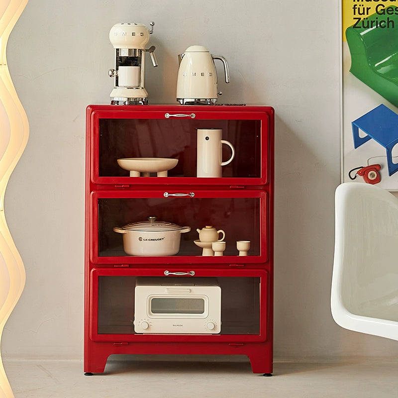 Umweltfreundliche glas Japanischen eisen schrank retro Ins PopularNordic hause schmiedeeisen metall dining side schrank figur locker 