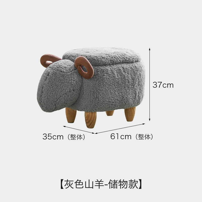 Lamb Sean Niedriger Hocker Kann Verstaut Werden Bank Haushalt Kinder Schuhwechsel Tierhocker Kreativer Kleiner Stuhl 