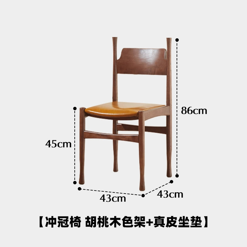 Mittelalterlicher Esszimmerstuhl aus Massivholz, bestickter Stuhl mit weicher Tasche, französischer Retro-Esszimmerstuhl für Cafés, Stuhl mit nordischer Rückenlehne 