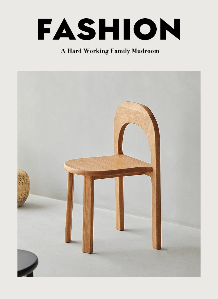 Solid Wood Dining Chair Home Medieval Backrest Stool Wabi Wind Chair Vintage Designer Minimalist