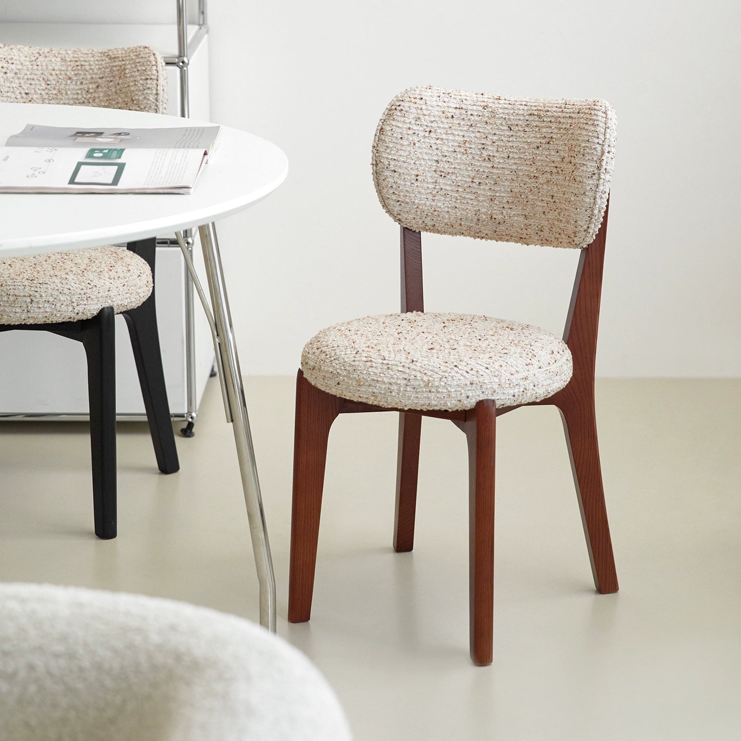 Creme wind stuhl haushalt massivholz retro esszimmer stuhl weiche tasche Ins Popularleisure rückenlehne dressing stuhl kreative 