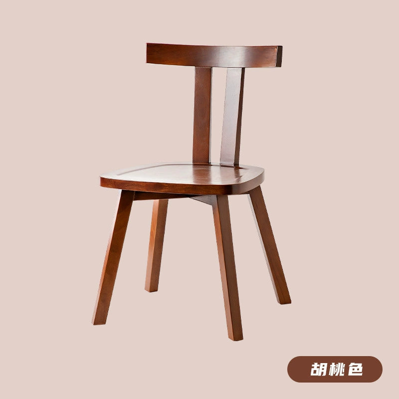 Einfacher Massivholzstuhl Designer Cafe Mittelalterliche Rückenlehne Freizeitstuhl ins Wabi Sabi Hocker 