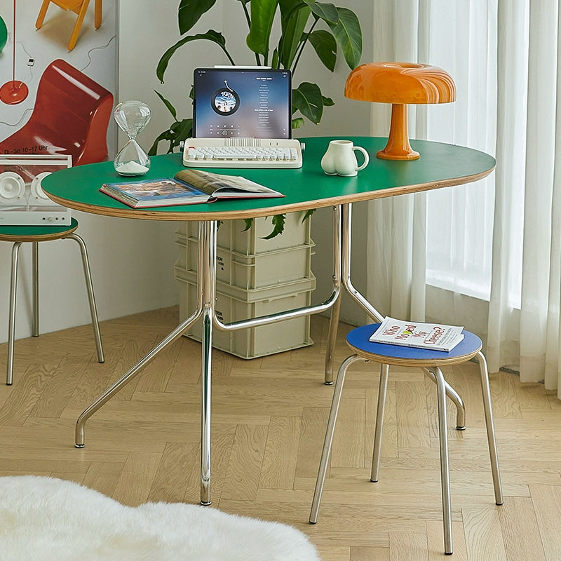 Mittelalterlicher Hocker Massivholz Esszimmerstuhl Haushaltsverdickte kleine Bank einfacher runder Hocker stapelbar Bauhaus-Stil 