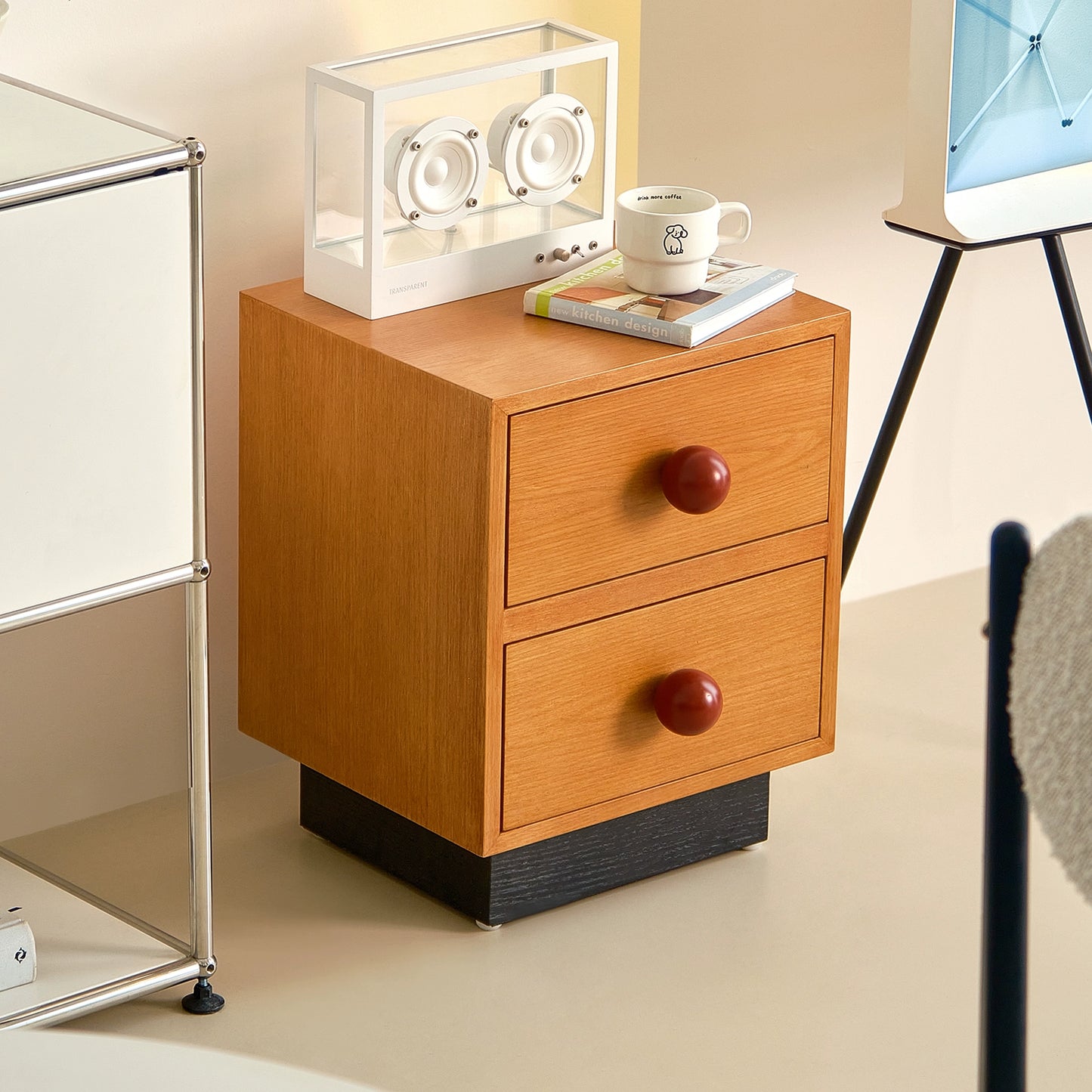 Kreative holz nachttisch regal licht luxus high-end-schließfach hause schlafzimmer kinder Internet prominente 