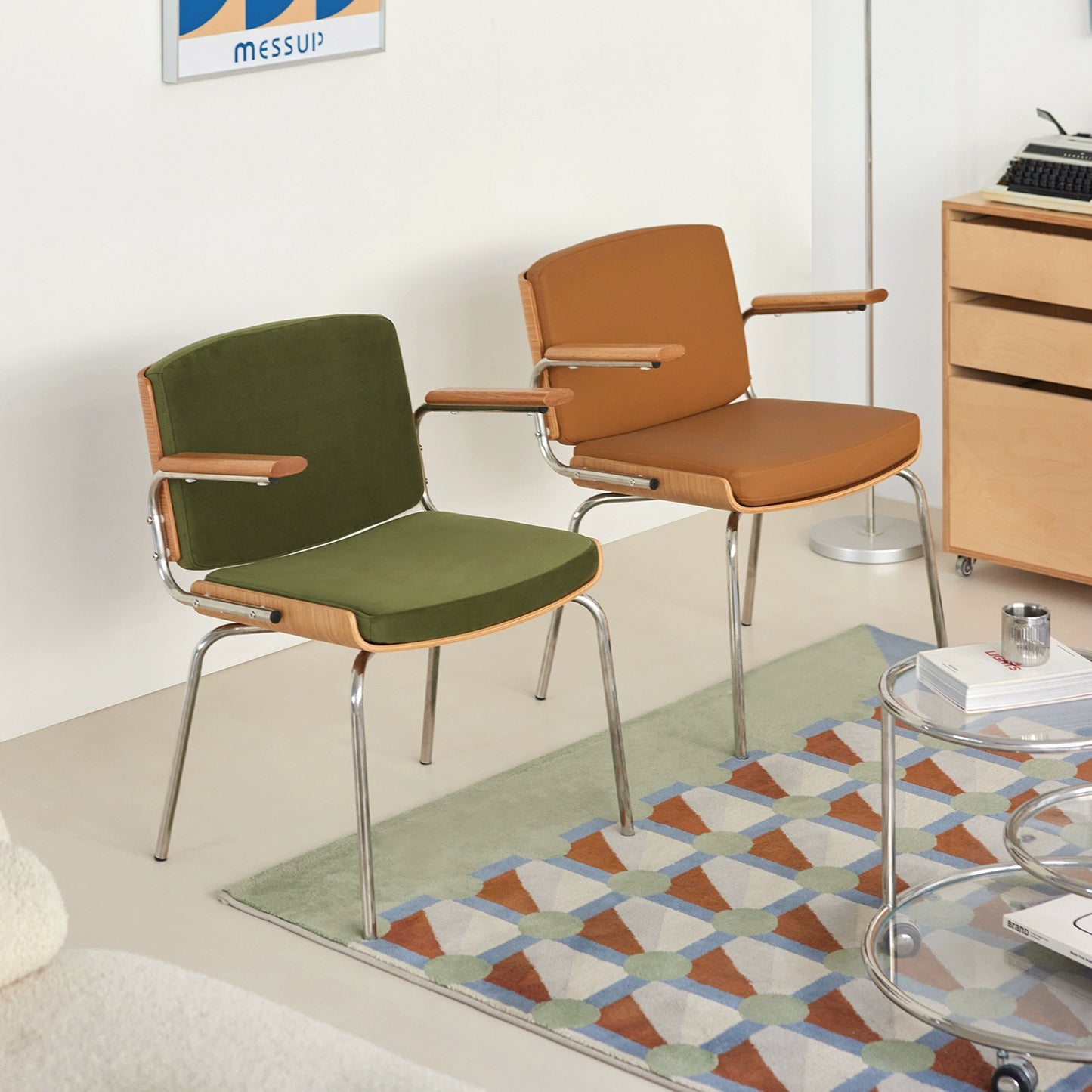 Nordic Retro Esszimmerstuhl Licht Luxus Premium Einzel Freizeitstuhl Internet Celebrity Armlehne Stuhl Rückenlehne Home 