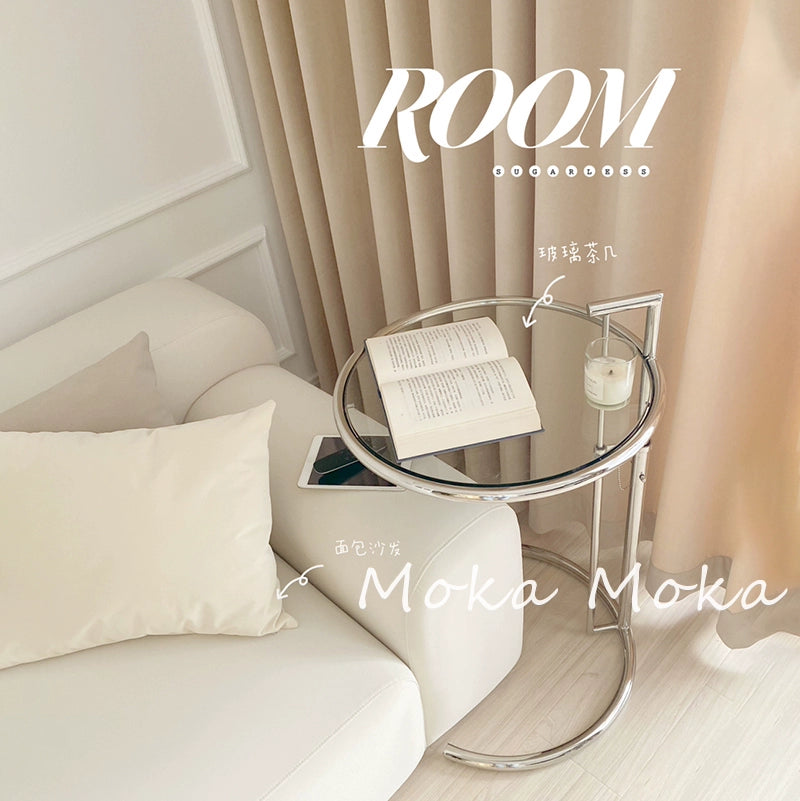 Sofa seite mehrere Internet prominente ins mittelalterlichen kaffee tisch minimalistischen edelstahl transparent glas hebe kaffee tisch 