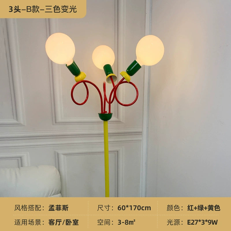 Memphis Wohnzimmer Stehlampe Cartoon Farbe mittelalterliche Schlafzimmerlampe Kinderzimmer Atmosphäre Nachttischlampe 