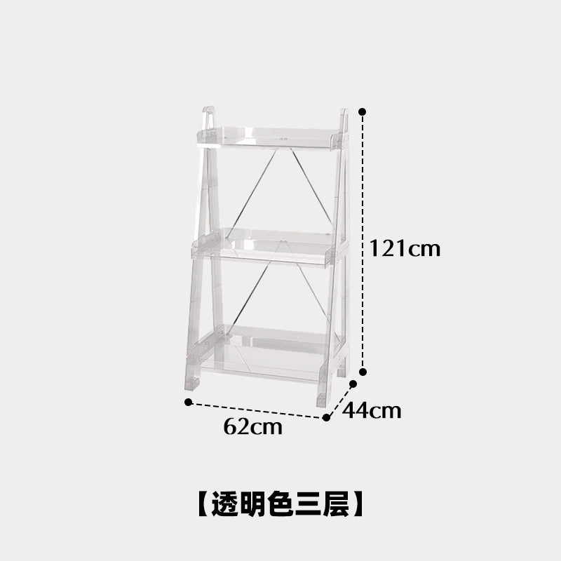 Mehrschichtiger Aufbewahrungsrand, Eckablage, herausnehmbarer Aufbewahrungskorb, nordischer Stil, Ins Popularins, transparenter Trolley 