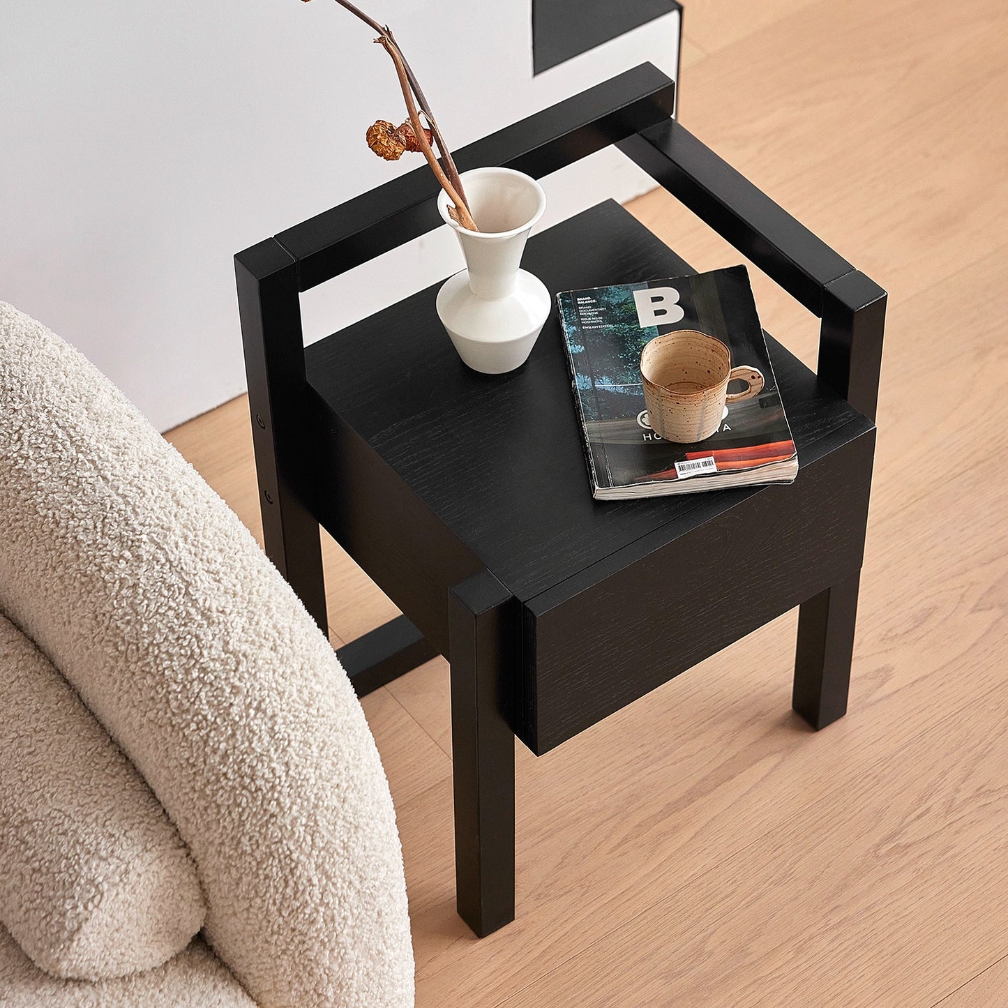 Massivholz mittelalterlichen Nachttisch einfache kreative Designer Sofa Seite Schrank Haushalt Ins Popularstorage Rand 