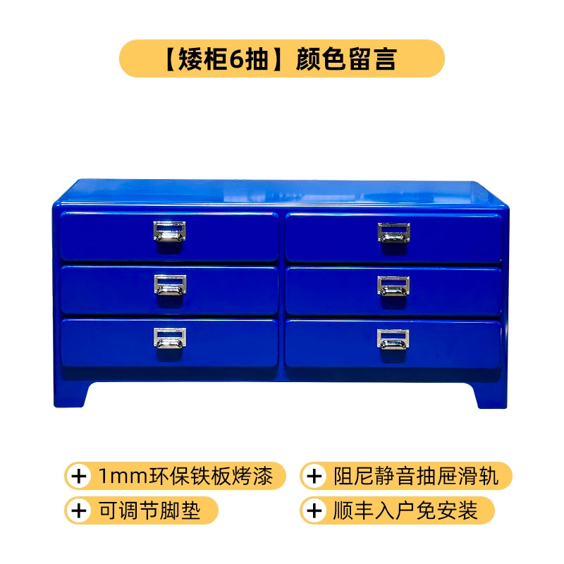 Internet-Promi-Ins-Metall-Lagerschrank Industrie-Stil Schließfach Haushalt Wohnzimmer Truhe Schrank Internet-Promi-Farbe Zinn Schubladenschrank 