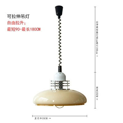 Mittelalterlicher Kronleuchter Creme Wind Esszimmer versenkbarer Kronleuchter Vintage Retro Bar Lampe Wohnzimmer Home 