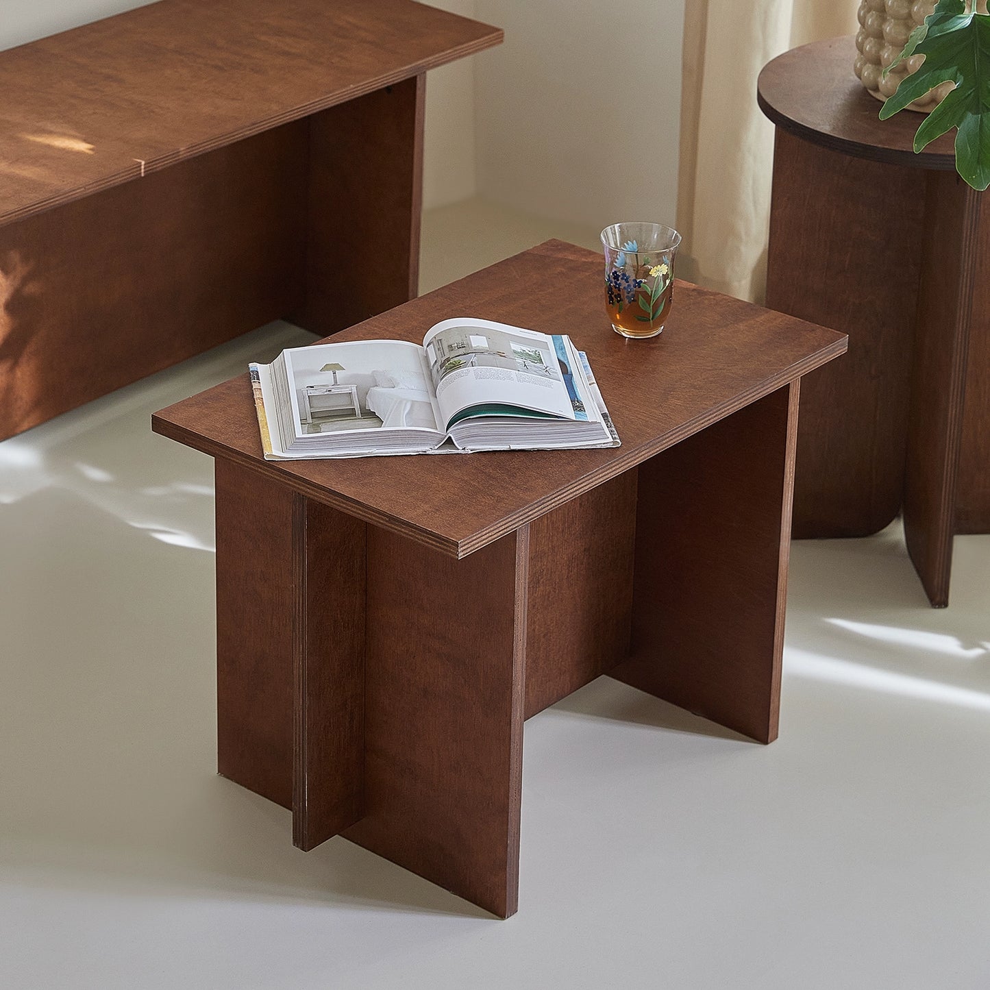 Moka Mittelalterliche Bank, Hausveranda, Schuhwechselhocker, Studio, Café, Ins PopularStool, Massivholz, Ocean Board, niedriger Hocker 