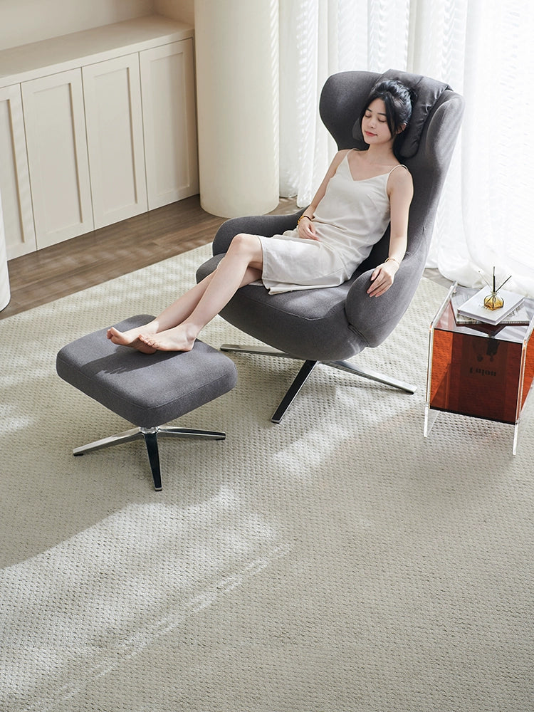 Italian Minimalist Single Sofa Chair Modern Minimalist Living Room Bedroom Designer Snail Chair Rotating Single Chair Tiger Chair