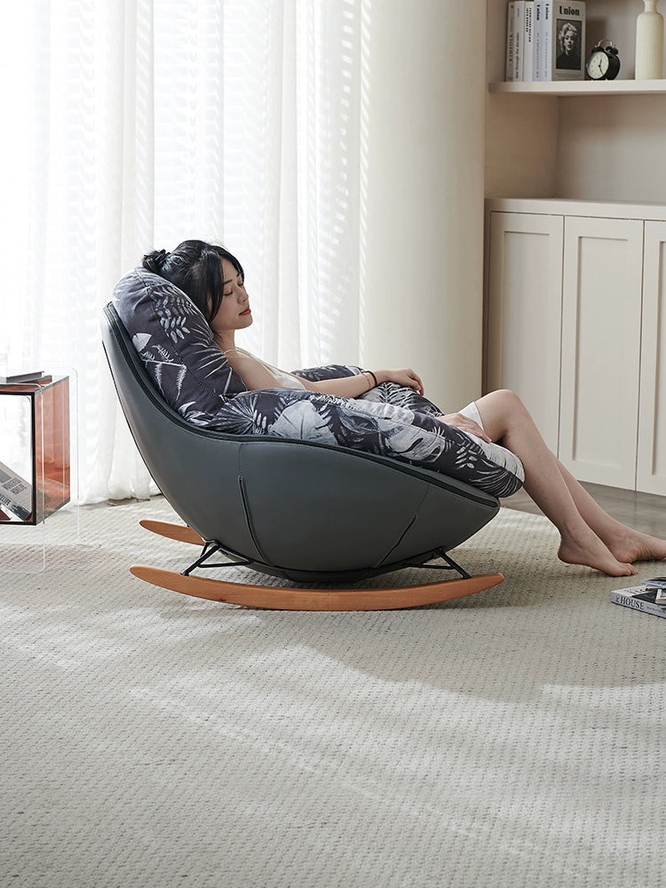 Modern Creative Home Rocking Chair Living Room Balcony Lazy Leisure Chair Internet Celebrity Rocking Chair Single Sofa Can Sleep and Lie Down
