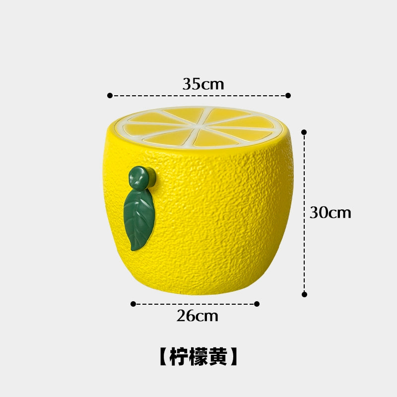 Lemon Hocker Kreativer Designer Niedriger Hocker Schuhwechselhocker Niedlicher kleiner Kinderhocker Internet-Berühmtheit 