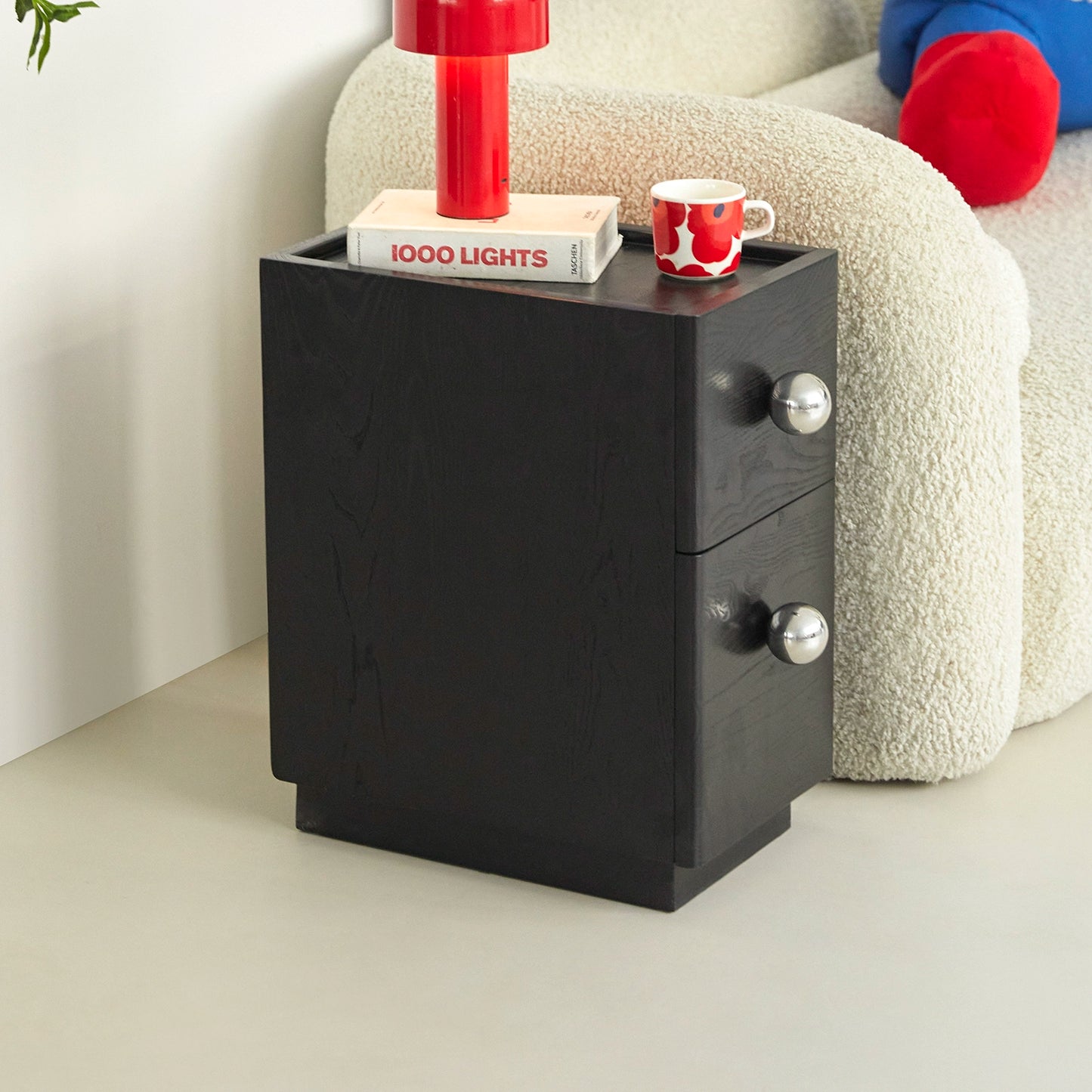 Retro Massivholz Nachttisch Nordic Modern Home Schlafzimmer Lagerschrank Creme Wind Nachttisch Schmaler Schrank 