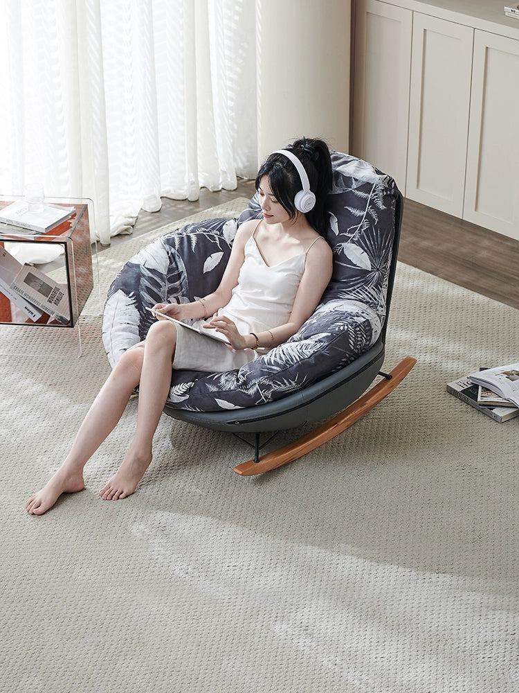 Modern Creative Home Rocking Chair Living Room Balcony Lazy Leisure Chair Internet Celebrity Rocking Chair Single Sofa Can Sleep and Lie Down