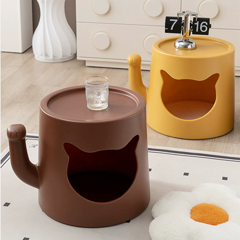 Lucky Cat Couchtisch Katzennest Kreative Cartoon Seite Paar Multifunktionale Lagerung Sofa Regal Nachttisch