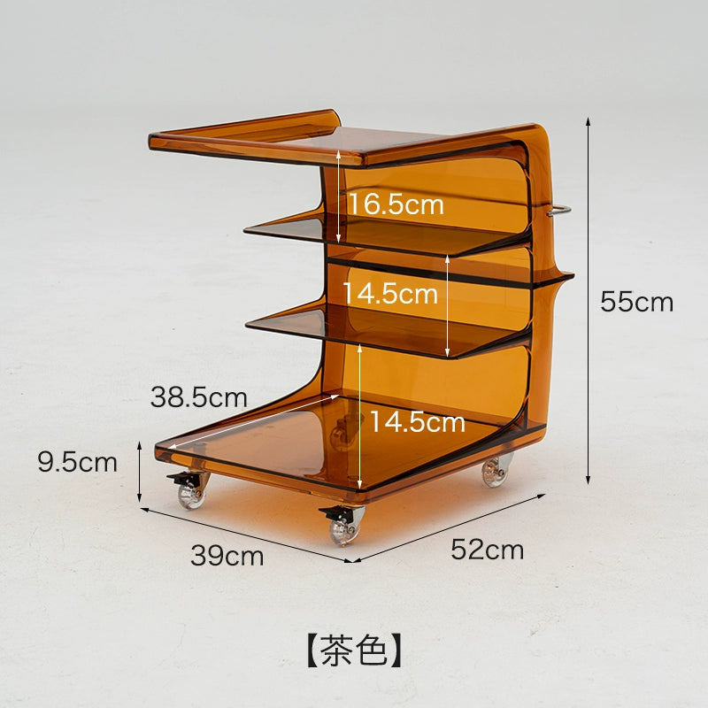 Wohnzimmerwagen Mobiles Regal Einfache Sofaseite Mehrere Internet-Berühmtheits-Speicher-Nachttisch 