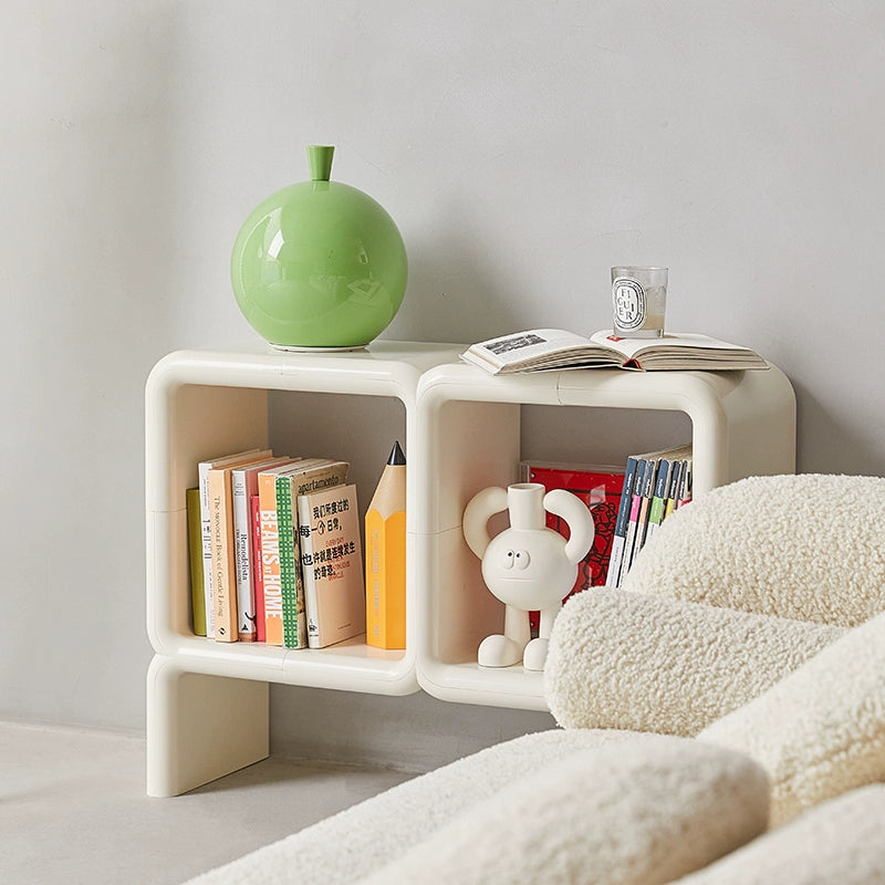 Mittelalterliches Spleißregal Ins Ins Popularhome Präsentationsregal einfaches cremefarbenes Windregal Bücherregal Schrank 