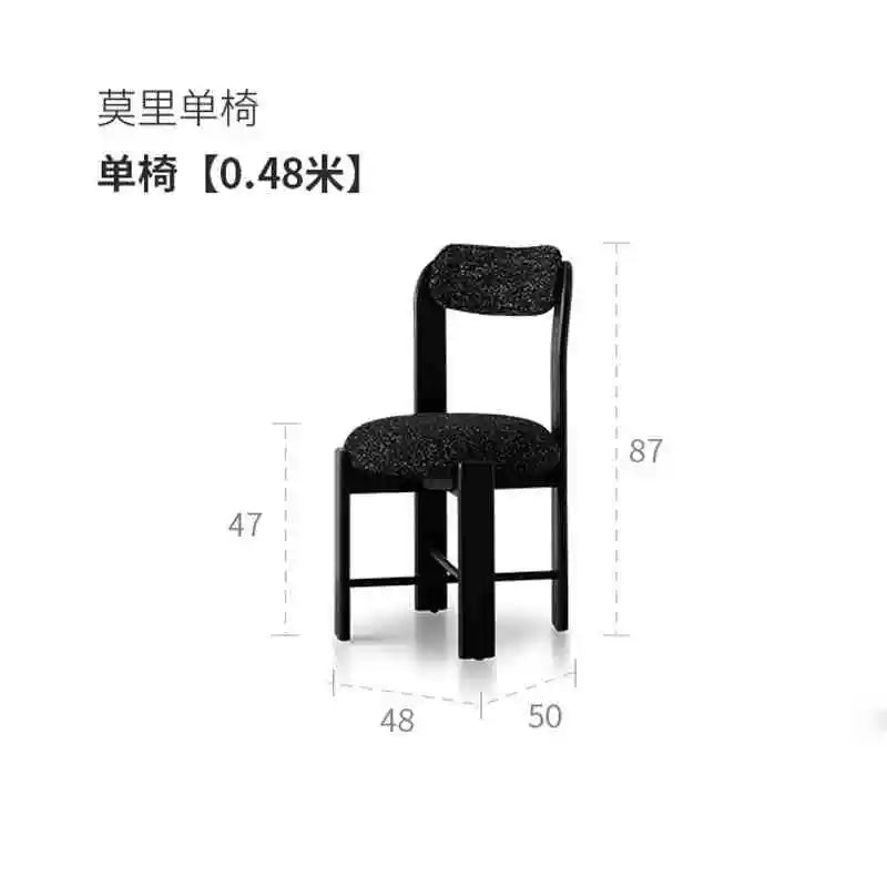 Französischer mittelalterlicher Esszimmerstuhl, Heimdesigner-Massivholzstuhl, hochwertiger Freizeitstuhl mit Eschenholzrücken 