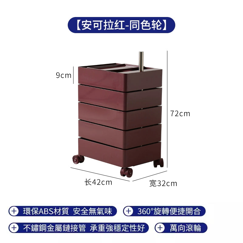 Mehrschichtiger Lagerschrank, drehbar, abnehmbar, Ins Popularins Wind, Nachttisch, Kosmetikschrank, einfach 