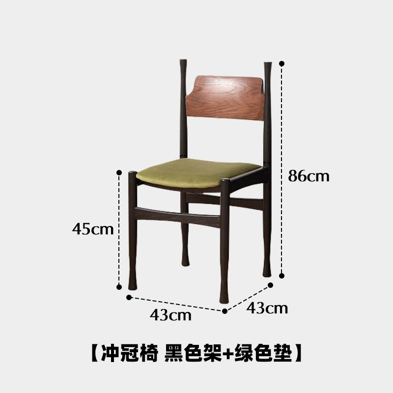 Mittelalterlicher Esszimmerstuhl aus Massivholz, bestickter Stuhl mit weicher Tasche, französischer Retro-Esszimmerstuhl für Cafés, Stuhl mit nordischer Rückenlehne 