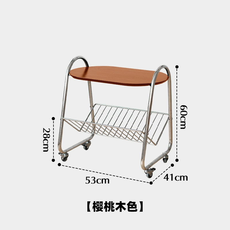 Retro Warenkorb Rack Einfache Ins Wind Mobile Sofa Seite Paar Creme Wind Kleine Wohnung Kaffee Tisch 