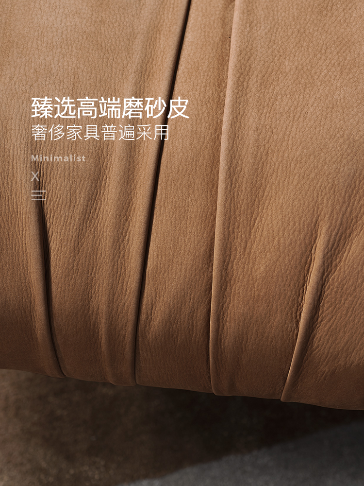 Italian Light Luxury Designer Sofa Chair Baxter Italian Modern Matte Leather Living Room Casual Single Chair