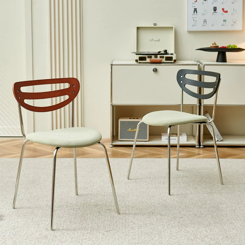 Mittelalterlicher Esszimmerstuhl aus Massivholz, einfacher moderner Heimstuhl, Designer-Restauranthocker, lässiger Rückenlehnenstuhl 