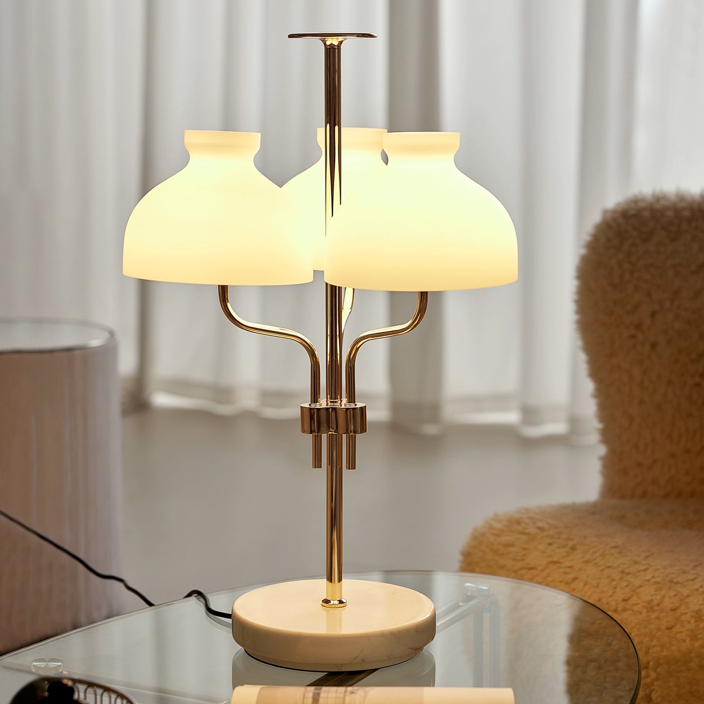 Marmor Nachttischlampe Licht Luxus High-End Dekorative Tischlampe Modell Zimmer Designer Ins Beliebtes Umgebungslicht 