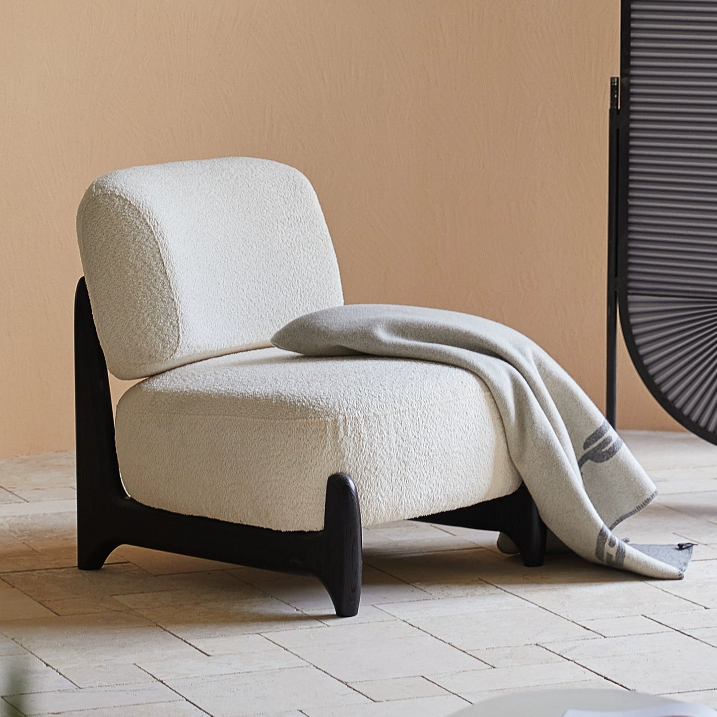 Lammwolle Einzelsofa Stuhl Wohnzimmer mittelalterlichen creme Wind faul Sofa kleine Wohnung moderne Licht Luxus 