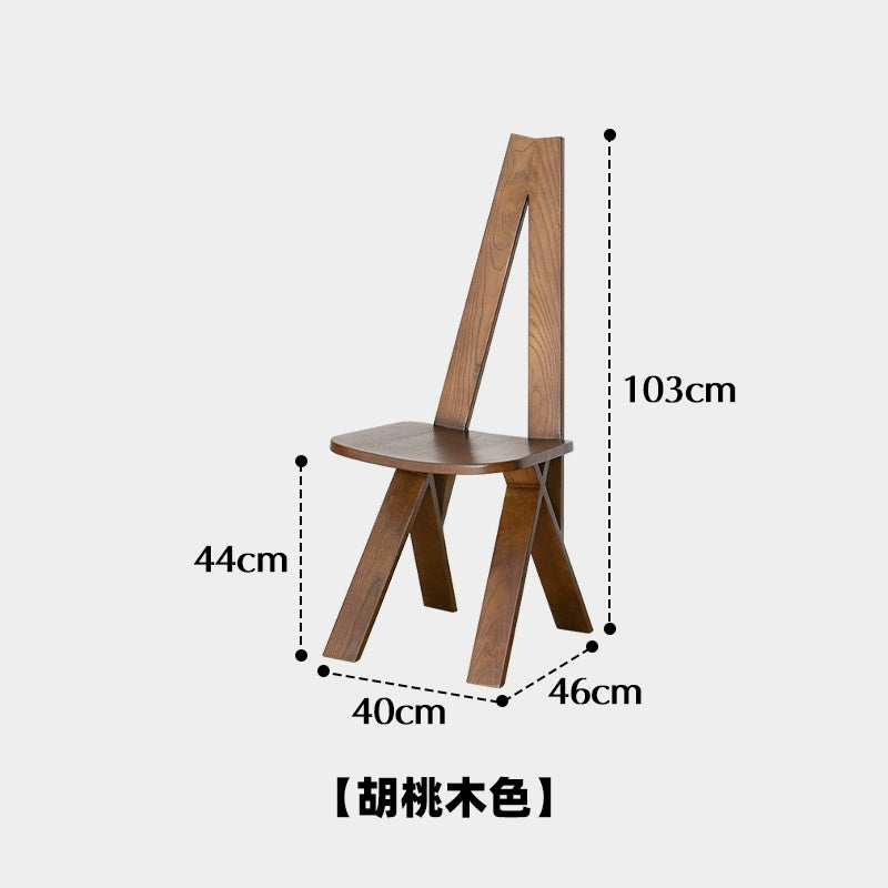 Mittelalterlicher Stuhl Vintage Massivholz Hohe Rückenlehne Esszimmerstuhl Designer Wabi Sand Wind Hocker Kreativ 