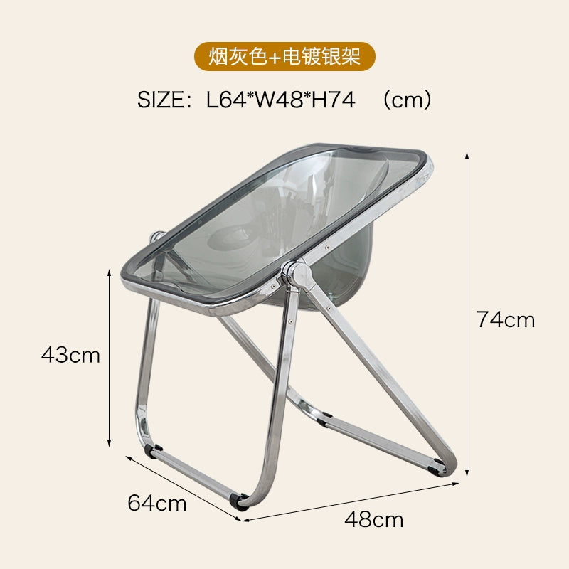 Kreative Acryl Transparent Klappstuhl Ins Wind Cafe Moderne Minimalistischen Outdoor Metall Stuhl 