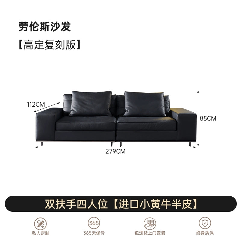 Italian Light Luxury Leather Large Flat-floor Villa Designer Module Combination Filic Lawrence Lawrence Sofa