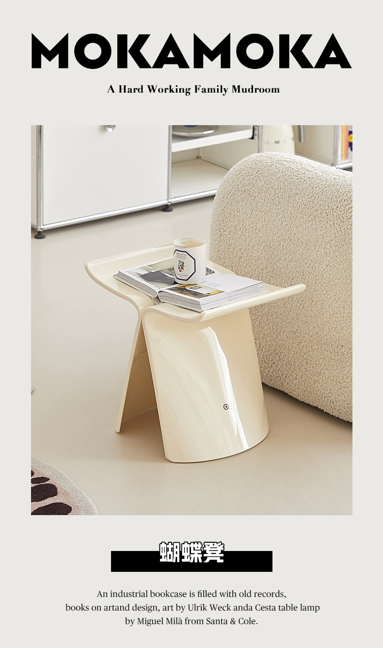 Schmetterlingshocker mittelalterlicher Designer niedriger Hocker kreativer Schuhwechselhocker dänischer künstlerischer Ankleidehocker 