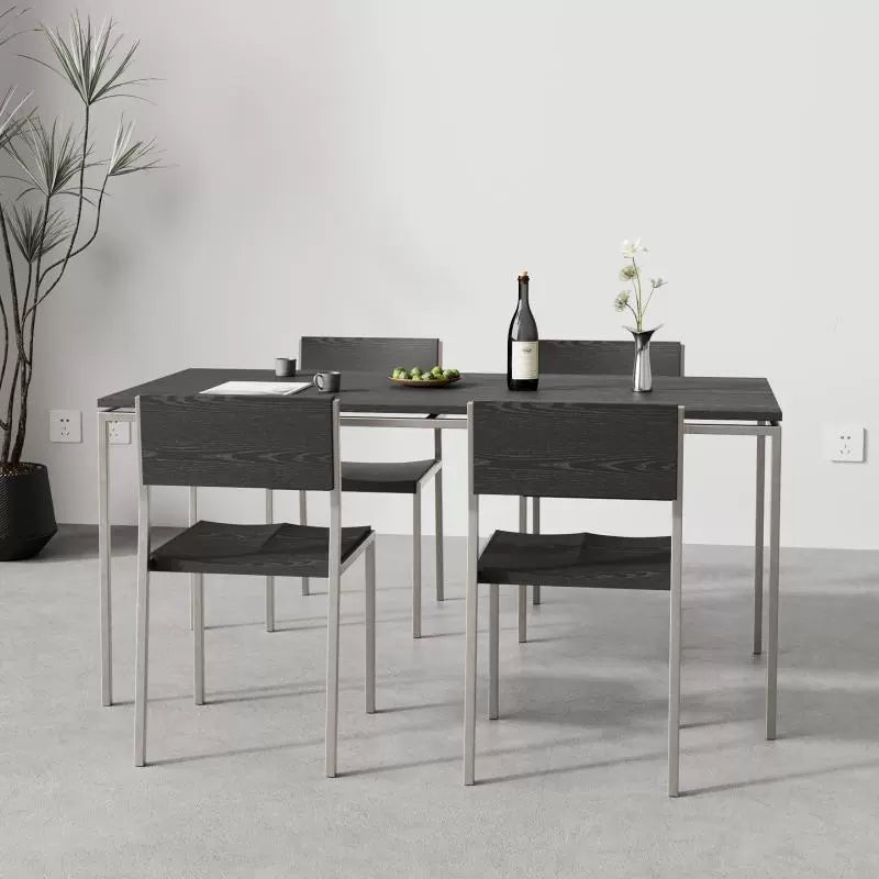 Mittelalterlicher minimalistischer Esszimmerstuhl, Haushalts-Massivholz-Designer, moderner High-End-Leicht-Luxus-Wabi-Sabi-Wind-Rückenlehnenstuhl 