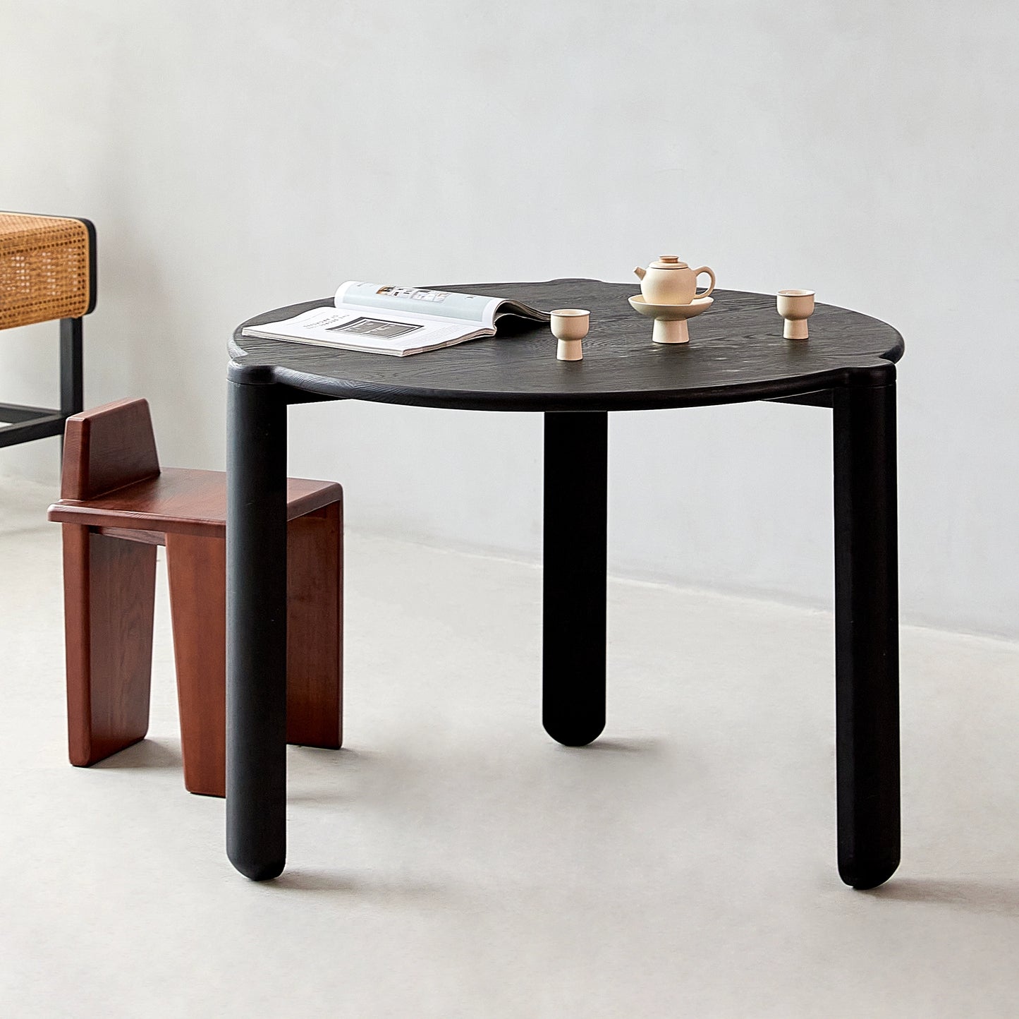 Mittelalterlichen massivholz esstisch haushalt wabi wind tisch Internet prominente ins kleine wohnung runden tisch minimalistischen 