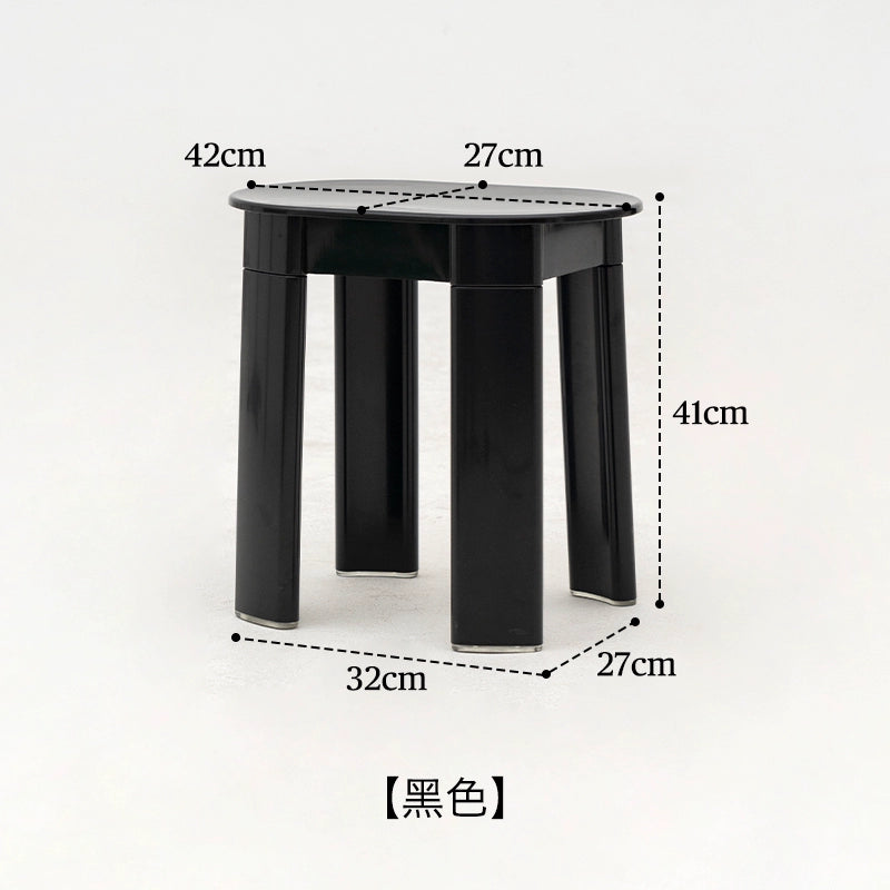 Mittelalterlicher niedriger Hocker, kleiner Plastikhocker für die Wohnung, verdickter Ins Popularround-Hocker, einfacher Ankleidehocker 