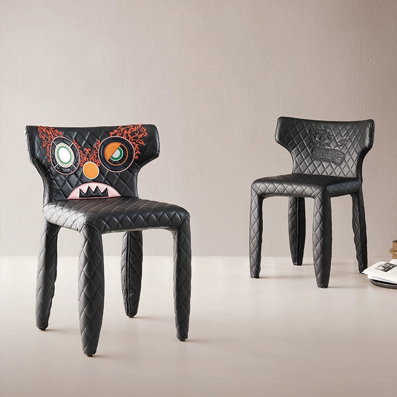 Designer Monster Chair Moooi Monster Living Room Home Dining Chair Creative Leather Makeup Chair Desk Chair